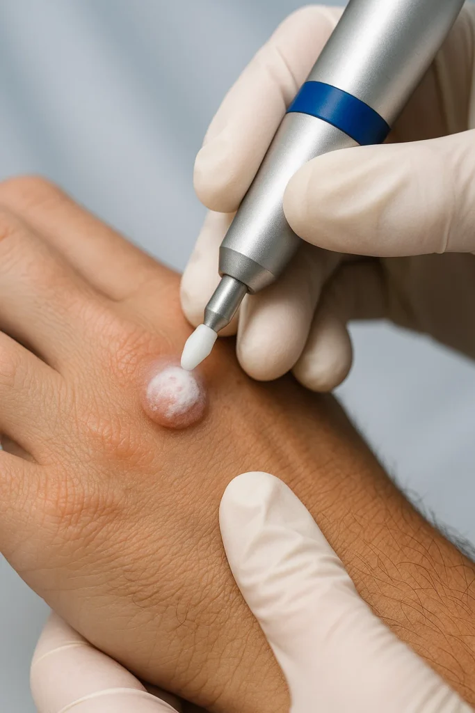 example of wart removal Greater London (Hackney) using cryopen