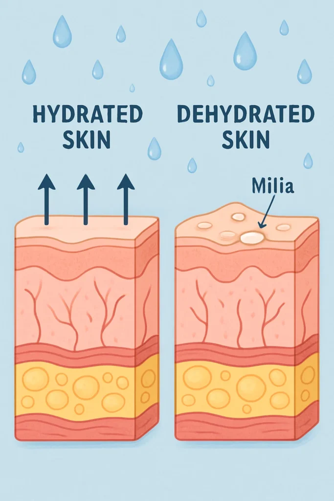 The importance of hydration and milia production Greater London (Hackney)